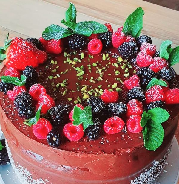 Mixed Berry Chocolate Cake
